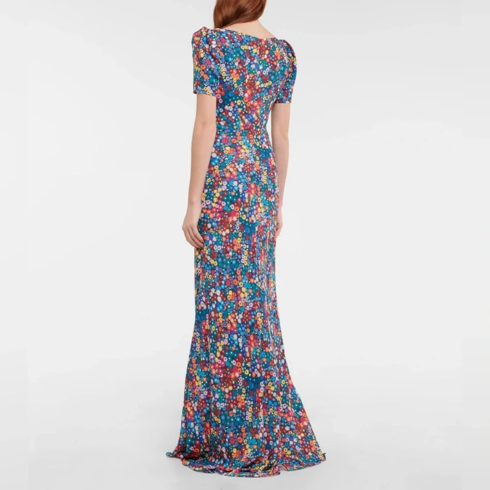 Staud Lea Maxi Dress in Rainbow Flower Market - Picture 2 of 12
